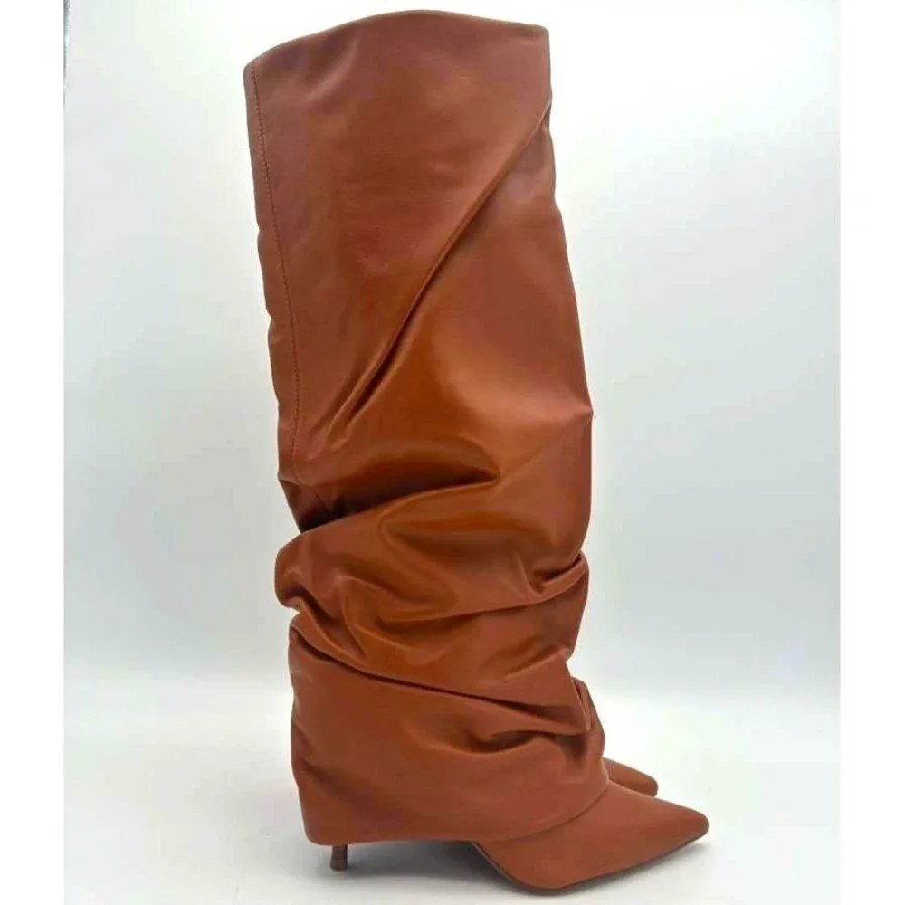 Steve Madden Marengo Tan Leather Knee-High Boots - Women's Size 8.5 - NWT